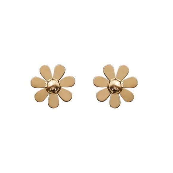 18k Gold Plated Daisy Flower Earrings - Picture 7 of 8